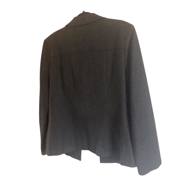 SANDRO wool jacket blazer pockets SZ 12 luxury designer VTG charcoal grey - Picture 4 of 10